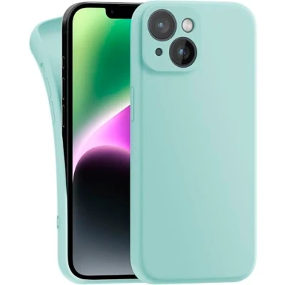 Image de MyGadget Coque Compatible avec Apple iPhone 14 Plus Case TPU Souple &amp; Soft Cover Protection Extra Fine Légère Étui Coloré Anti Choc et Rayures Menthe