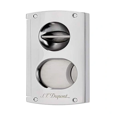 Image de Coupe cigare guillotine Outil à Cigares double lame, avec une lame classique et V CUT Finition Chrome ST DUPONT