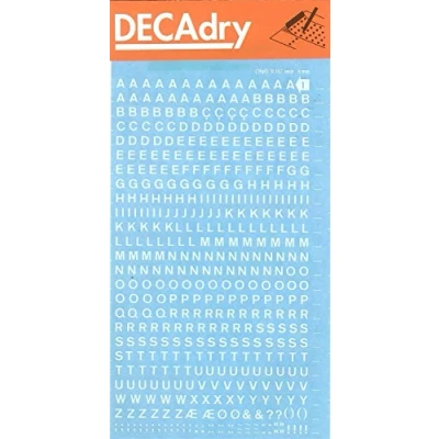 Image de Apli DDB1F Lettres transfert majuscules blanches 4 mm 470 caractères