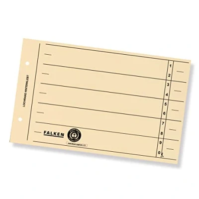 Image de Falken Diviseurs en carton recyclé A5 100er Pack hellchamois