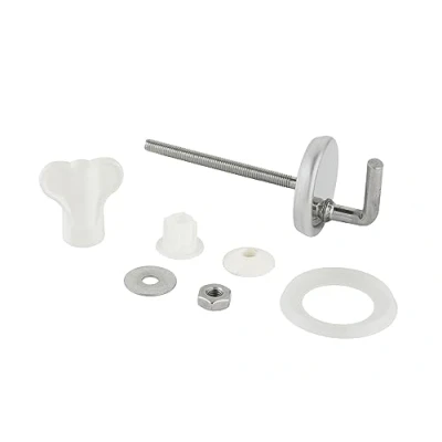 Image de WENKO Fixation abattants de WC acier inox set rechange Brillant