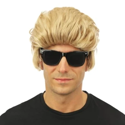 Image de P&#039;tit Clown 68759 Perruque Johnny H Idéal pour une soirée déguisée, Carnavals, Célébrations Cheveux en Polyester Taille Unique Blond