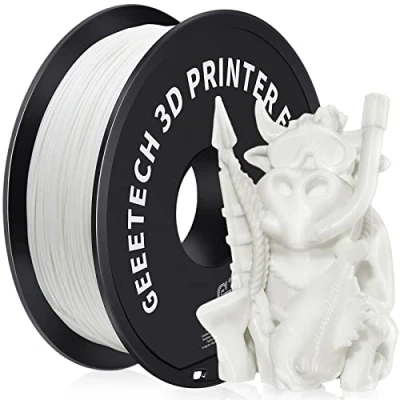 Image de GEEETECH Imprimante 3D ABS Filament 1.75mm White, Printer 1KG 1 Spool, Blanc