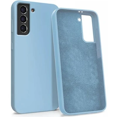 Image de MyGadget Coque pour Samsung Galaxy S21 Case Protection Rigide Anti Choc avec Doublure Microfibre Bleu Clair