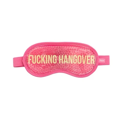 Image de FISURA Masque yeux froid &quot;F*cking Hangover&quot;. rose pour les yeux.Masque en gel gonflés et cernes. migraine Réutilisable. oculaire avec message.