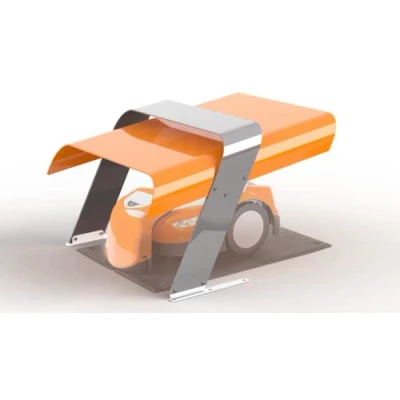 Image de Idea Mower abri pour Robot Tondeuse One 1.0 Compatible avec Husqvarna Automower Toit de Garage en Aluminium et Acier Inoxydable 74x55x38cm Protège du Soleil, Pluie, Neige, Grêle