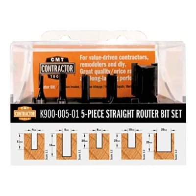 Image de CMT ORANGE TOOLS K900 005 01 COFFRET 5 FRAISES À RAINER HW Z2 S=8 D=4/6/8/10/20 DR