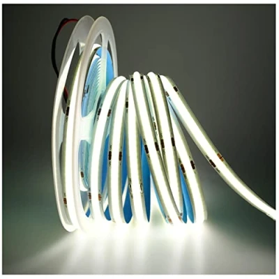 Image de Tesfish Ruban LED, Bande LED COB DC 24V 5M 320 LEDs/M Total 1600 LEDs Lumière Néon Blanc 6000K Lumineuse Super Brillante Souple pour Fête, Comptoir, étagère, Décoration Intérieure