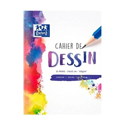 Image de Oxford cahier de dessin 24 x 32 cm 120gr/m² pages