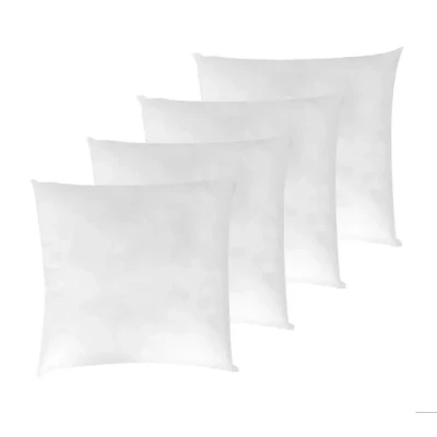 Image de LNT Lot de 4 Coussins Garnissage 45x45 cm, Ultra Gonflant, Coussin Canapé, à Recouvrir, Rembourrage Blanc.