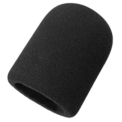 Image de YOUSHARES Microphone Mousse Couverture de Grande Taille pour AT2020 et Autres Grands Microphones, comme Filtre Anti Pop (Noir)