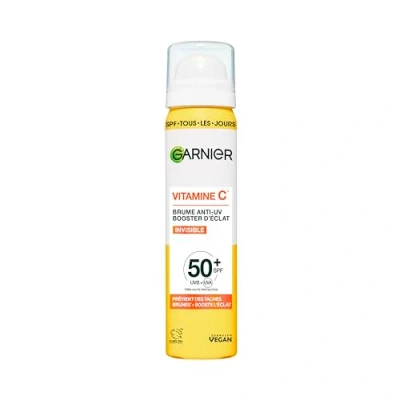 Image de GARNIER Skin Active Brume Visage SPF50+ Illumine &amp; Prévient L&#039;Apparition Des Taches Brunes Fini Invisible Vitamine C E Vegan Cruelty Free Tous Types de Peaux