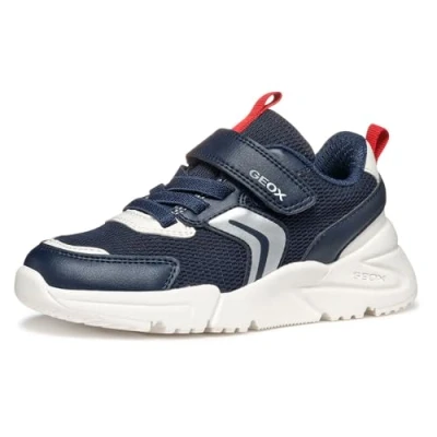 Image de Geox J Loftus Boy B Basket, Navy/Red, 24 EU
