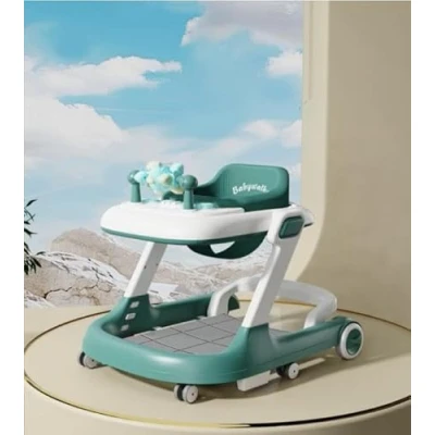 Image de Trotteur Évolutif, avec Activités, Réglables, Arc d&#039;Activités Ajustable Jouets Inclus, pour Bébé de 6 à 12 Mois, 60 * 55 70cm Bleu