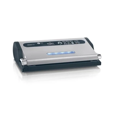 Image de Magic Vac, Maxima 2, Machine Sous Vide Alimentaire Multifonction pour Sachets Vide, Soudure Professionnelle, Cuisson, Marinade, Kit Aliments, Brevetée, Fabriquée en Italie, Argent Noir