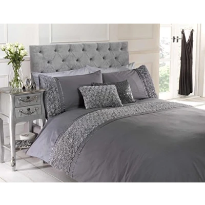 Image de Rapport Duvet Ensemble de housse couette Literie Rose et ruban surélevés Polycoton, coton polyester