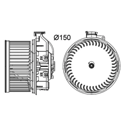 Image de MAHLE ORIGINAL AB 259 000P Pulseur d&#039;Air pour véhicules avec direction à gauche