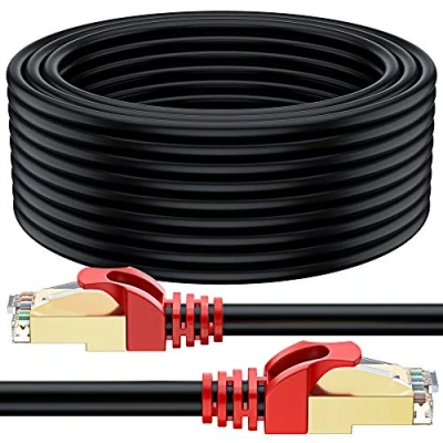 Image de Câble réseau Ethernet RJ45 Cat7 MUTECPOWER 50 m Étanche SFTP 600 MHz