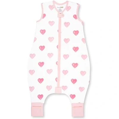 Image de sac de couchage avec pieds, 2.5 TOG coton biologique pour bébé, couvertures à porter les marcheurs fermeture glissière dans deux sens, filles et garçons, 3 4 ans