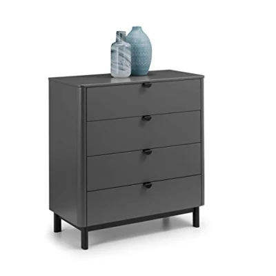 Image de Julian Bowen Commode à 4 tiroirs Chloe, gris tempête