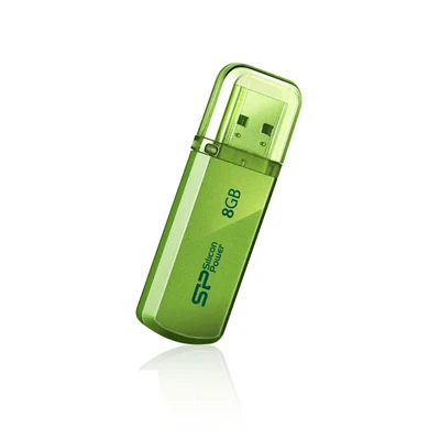 Image de Silicon Power 8GB Helios 101 Lecteur USB Flash 8 Go Type A 2.0 Vert Lecteurs (8 Go, A, 2.0, Casquette, 10 g, Vert)