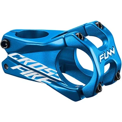 Image de FUNN Crossfire Potence VTT avec Collier de Guidon 35mm Vélo en Alliage Durable et Léger pour Montagne BMX, Longueur 50mm (Bleu)