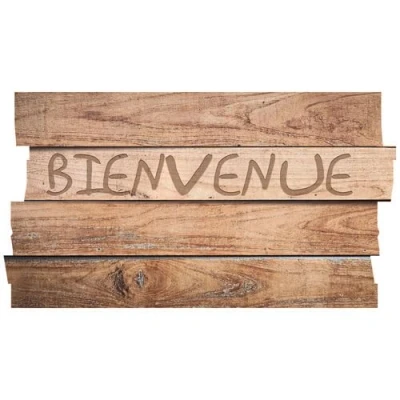 Image de Boston découpe planche bienvenue brun 40x70 cm