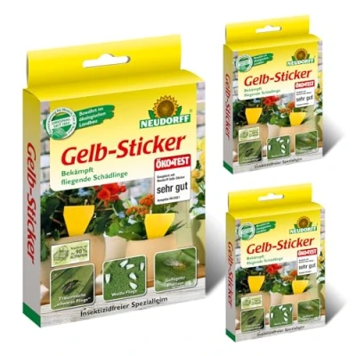 Image de Neudorff Gelb Sticker Lot de 10 pièges collants pour insectes volants Jaune 30 Stück