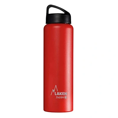 Image de Laken Bouteille Isotherme Classique en Acier Inoxydable avec Isolation Sous Vide et Goulot Large 1 Liter Rouge
