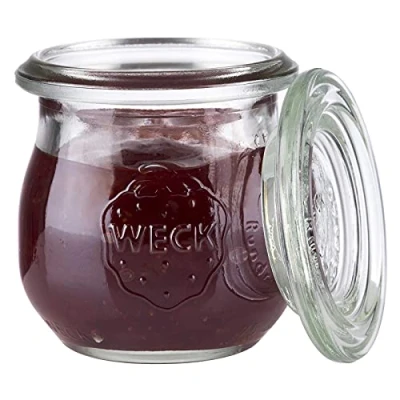 Image de APS Set de 12 Pots Original WECK 75 ML avec Couvercle Ø 5.5 cm/H 6 cm/Forme Mini Tulipe