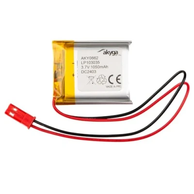 Image de Batterie au Lithium polymère LP103035 3,7 V 1050 mAh AKYGA AKY0662 Li Po PCM JST 2 Broches Connecteur 2,54 15 cm