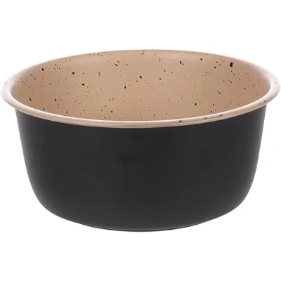 Image de Flamingo Gamelle pour la Nourriture et l&#039;eau Dimi Rond Noir L Chien 920ML Anti déparant