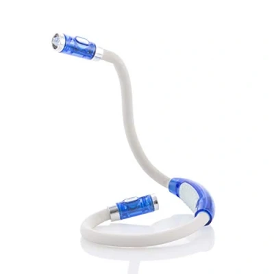 Image de InnovaGoods Lampe de Lecture LED Tour Cou Nereled, Flexible, 4 Blanches, Design Ergonomique, Légère, Multifonction, Blanc, Plastique