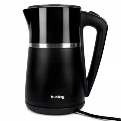 Image de Bouilloire électrique Huslog d&#039;une capacité de 1,7 L, 2200 W, noire, Noir
