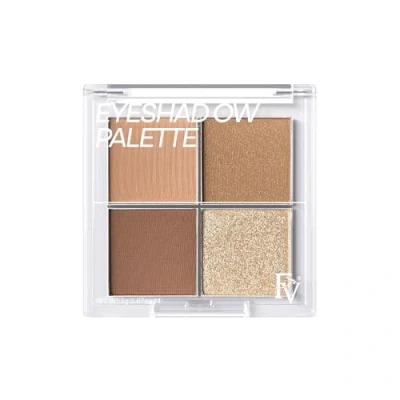 Image de FV Palette Maquillage Yeux Haute Pigmentation, 4 Nuances Mates Et Métalliques, Longue Tenue, Formule Mélangeable, de Fards à Paupières Effet Naturel (Neutral)
