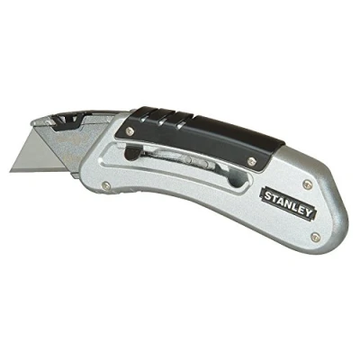 Image de Stanley 0 10 810 Couteau de Poche Compacte et Ergonomique Corps Alliage Zinc Utilisation Une Seule main Agrafe Port À La Ceinture Fourni avec 1 Lame Trapèze