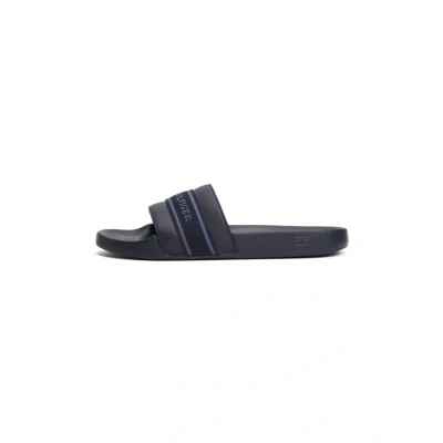 Image de Tommy Hilfiger Claquettes Femme Poolslide With Webbing Élégantes, Bleu (Space Blue), 40