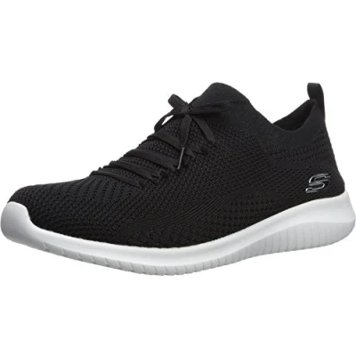 Image de Skechers Ultra Flex Statements Sneaker Basse Femme Black/white Bkw 39.5 EU