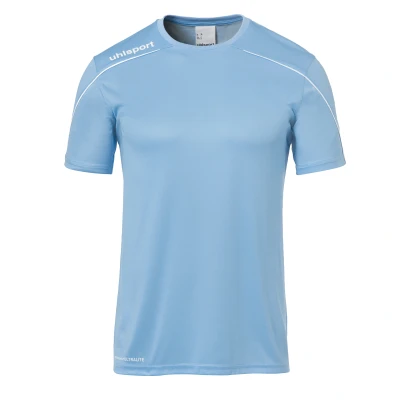 Image de uhlsport Maillot Stream 22 à Manches Courtes Unisexe pour Enfant. S Cyan/Blanc