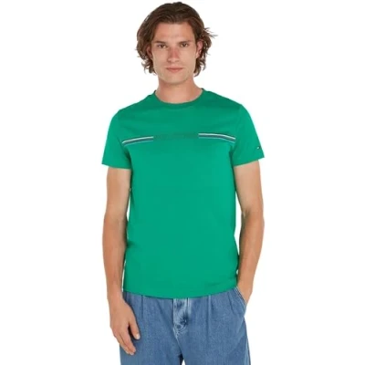 Image de Tommy Hilfiger Stripe Chest TEE Tshirt imprimé, Homme, Taille: XS, Olympic green
