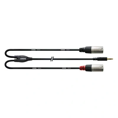 Image de Câble audio CORDIAL CFY 3 WMM m Mini jack stéréo 2 XLR Mles