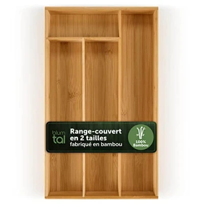 Image de Blumtal Range Couvert en Bambou Couverts Pour Tiroir Avec 4 Compartiments Rangement IKEA Maximera Large Fixe 27 x 49 cm