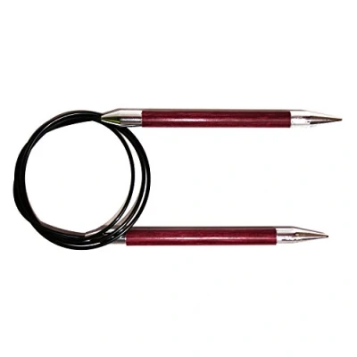 Image de KnitPro Royale Tricoter Circulaire Fixe, Bouleau/en Laiton, Multicolore, 120 cm x 9 mm