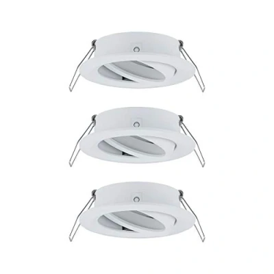 Image de Paulmann 92486 LED Choose orientable Max. 3x10 Watts Spot Plafond Blanc dépoli Lampe encastrée Alu, White Matt