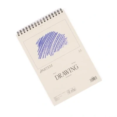 Image de Hartem Carnet de croquis 100 feuilles Reliure à anneaux Poids 90g/m2 Format A4 (21 x 29,7 cm)