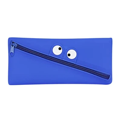 Image de Trousse d&#039;écolier SAFTA Visage 22 x 11 1 cm Bleu Zippée