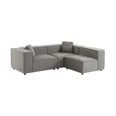 Image de Canapé modulable. tissu déperlant. 3 places. 2 corners + 1 fauteuil