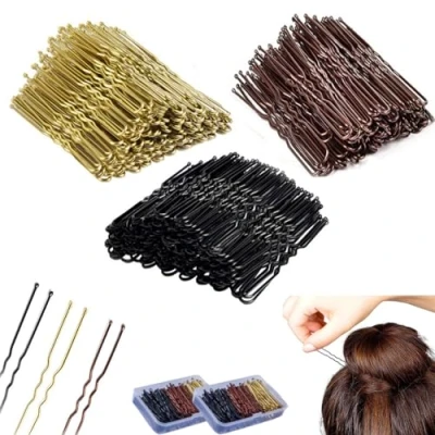 Image de 300 Pièces Epingles à Cheveux en Forme de U,Épingles chignon invisibles Maintien Sécurisé Pinces Cheveux,Pour Tous les Types Idéal Pour Tresses, Queues, et Fran