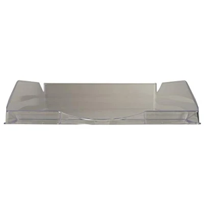 Image de Exacompta Réf. 12327D 1 corbeille à courrier ECOTRAY dimensions utiles 34 x 25 6,5 cm pour documents au format A4+ peut contenir 500 feuilles couleur gris translucide