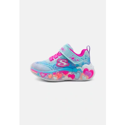 Image de Skechers Eternal Heart Lights Baskets basses Light blue sparkle/multicoloured pour enfants, Taille: 22, sparkle/multi coloured